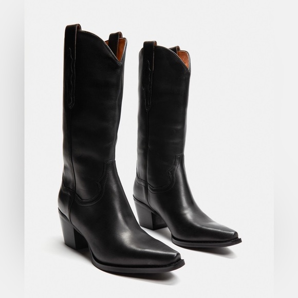 Jeffrey Campbell Shoes - NEW Jeffrey Campbell Floured Black Western Boot Size 10